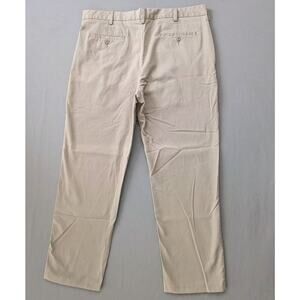 Architect Men Chino Pants Size 38 x 29 Slim Straight Cream Khaki Flat Front